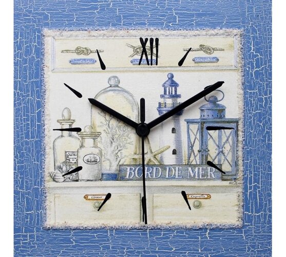 Dekorativní nástěnné hodiny Modré zátiší