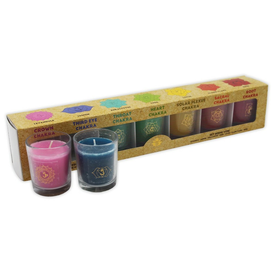 Set lumânări aromate Arome Balanced Chakra, 7 buc