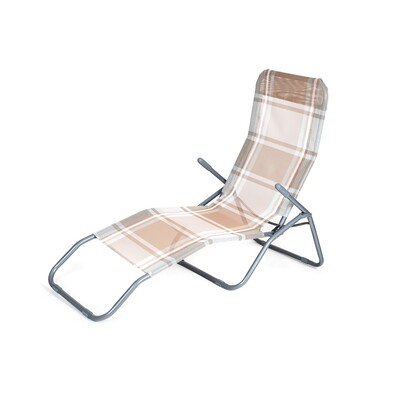 Happy Green Plážové skladacie ležadlo kocka béžová