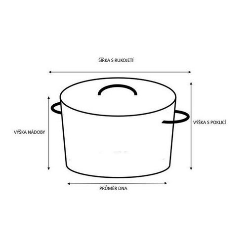 Kitchisimo Nerjaveča posoda s pokrovom Chef, 8,6l, 24 cm