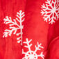 Pătură imitație de blăniță roșu cu fulgi, 150 x 130 cm