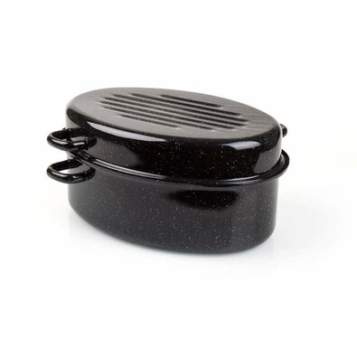 Banquet 2-delni ovalni emajlirani pekač CULINARIABlack, 38 cm