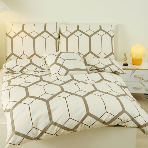 Posteljnina iz mikrosatena CARTER /7/, 2x 140 x200 cm, 2x 70 x 90 cm, 2x 40 x 40 cm