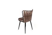 Set de scaune de sufragerie Kusakli Light Brownand Black, 4 buc.