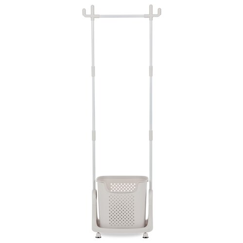 Suport pentru haine cu coș GD-186 BGE, plastic,alb