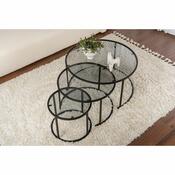 Set de măsuțe de cafea Aurum Black and Grey80 cm, 3 buc.