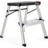 Rolser Domácí skládací schůdky Taburete, 2 extra široké stupně, černá