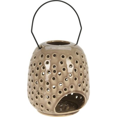 Dots kerámia lámpás szürke, 15 x 23 cm
