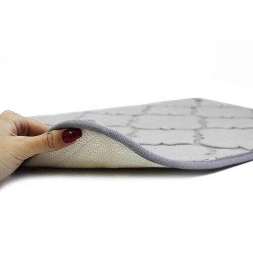 Covoraș din spumă cu memorie Domarex Mosaic, gri, 38 x 58 cm