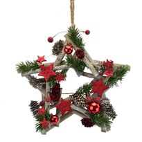 Charyl karácsonyi felakasztható dekor csillag, 24 x 24 cm
