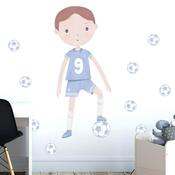 Bayo Samolepka na zeď Fotbalista, modrá