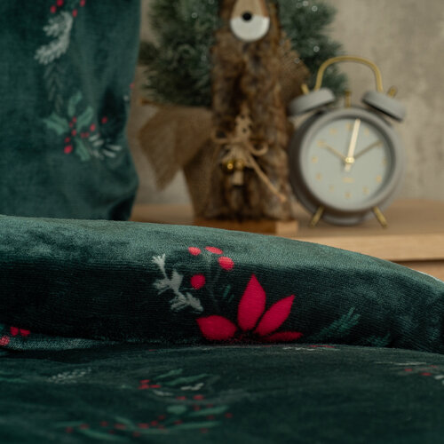 Lenjerie de pat din microflanel 4Home Poinsettia , 140 x 200 cm, 70 x 90 cm