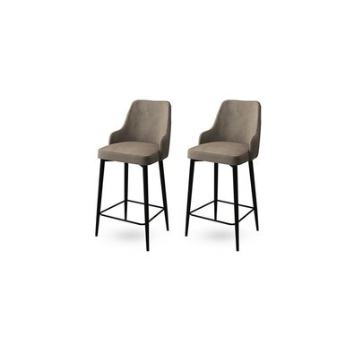 Barstuhl-Set Enox Cappuccino and Black, 2 Stück