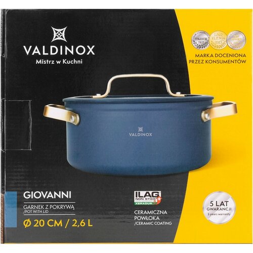Valdinox Kastról s pokrievkou Giovanni 20 cm, 2,6l