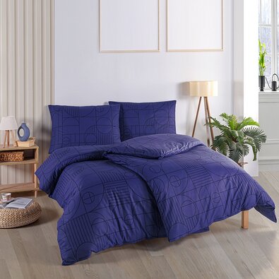 BedTex Bombažno posteljnino Geo Future Dusk, 220 x200 cm, 2 kos 70 x 90 cm