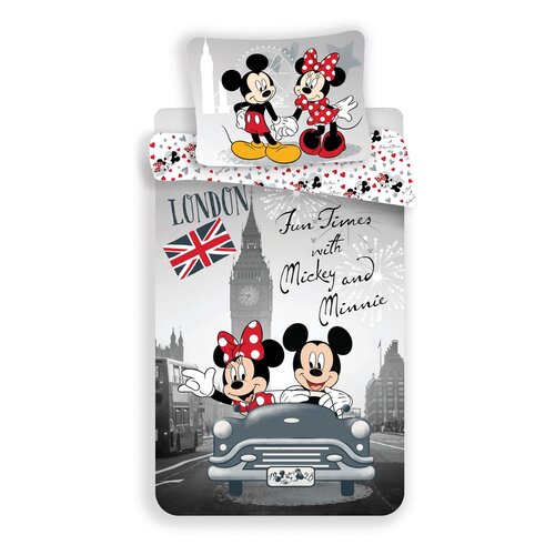 Bavlnené obliečky Mickey & Minnie  In London 2017, 140 x 200 cm, 70 x 90 cm