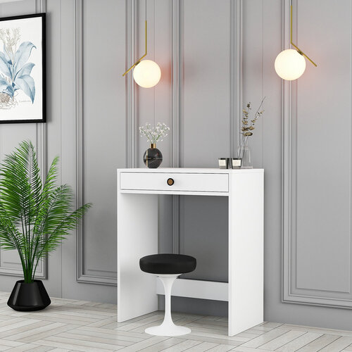 Lisbon White Cosmetic Table