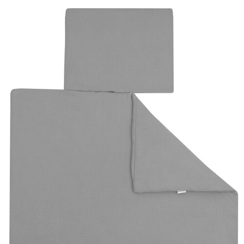 New Baby Muslin set s polnilom siva, 80 x 70 cm