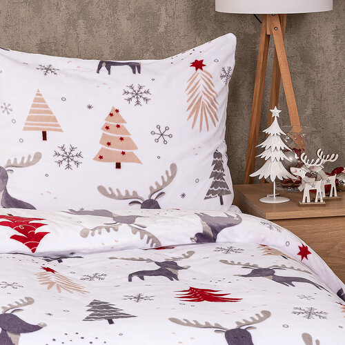 4Home Мікрофланелева постільна білизна Cuter  reindee, 140 x 220 см, 70 x 90 см