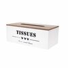 Holzkästchen für Taschentücher „Home sweet home“, weiß, 24 x 12 x 9 cm