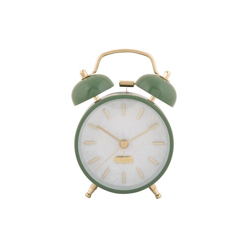 Karlsson 6009DG dizajnový budík zelený, priemer 12cm