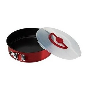 Berlinger Haus Springform mit Kunststoffdeckel Burgund Metallic Line, 26 cm