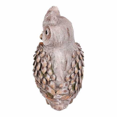 Ozdoba ogrodowa Sowa, szara, 24 x 22 x 40 cm