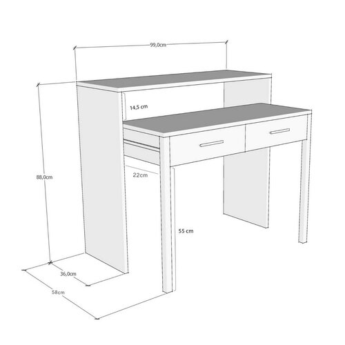 Pracovní stůl Desk White