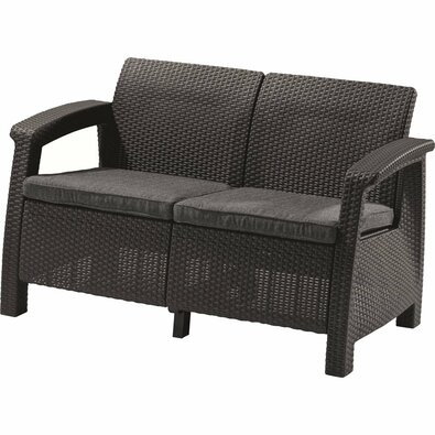 Keter Gartensofa Corfu 128 x 70 x 79 cm, graphit