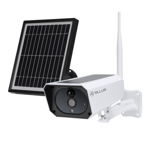 Levně Tellur WiFi Smart solární kamera 1080P, IP65, PIR, outdoor, bílá