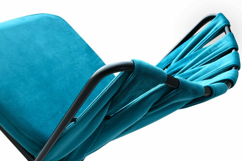 Set de scaune de sufragerie Kusakli Blue and Black, 2 buc.