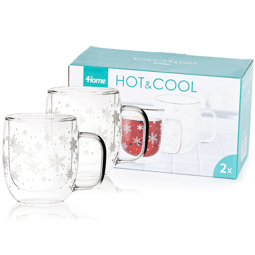 4Home Thermogläser Hot&Cool Snowflake 350 ml, 2 Stück