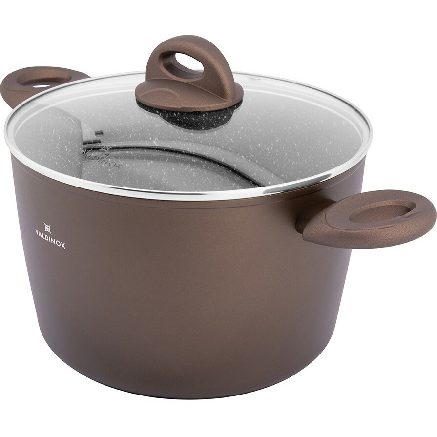 Valdinox Aurum Garnek z powłoką nieprzywierającą i pokrywką, 24 cm, 6 l