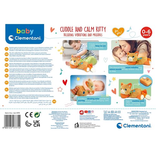 Clementoni Interaktywny kot ze spokojnymidźwiękami, pluszowy