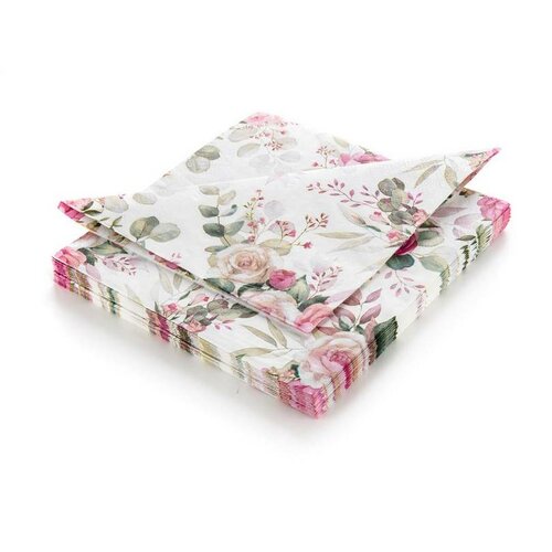 Banquet Șervețele de hârtie Pink Rose 33 x 33 cm,20 buc.