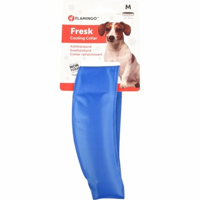 Flamingo Kühlendes Halsband für Hunde, Größe M 28 - 36 cm, blau