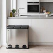 Brilanz Koš na tříděný odpad Savery, 3 x 20 l, nerez