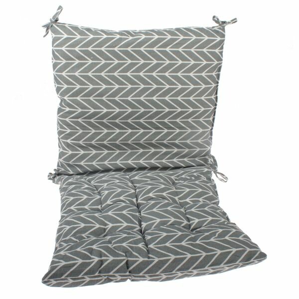 Siedzisko na krzesło i oparcie pleców, szary, 40 x 40 cm