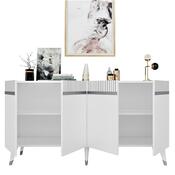 Schrank Defne White and Silver