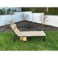 Aldotrade Garten klappbarer Liegestuhl mit Tasche 190 x 58 x 30 cm, Creme
