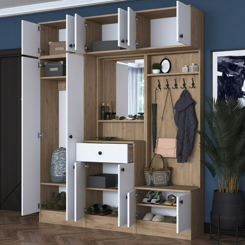 Predsieňová zostava Ewa White and Walnut