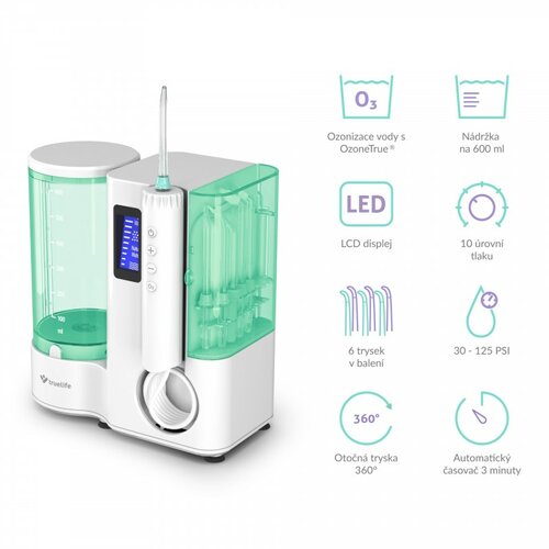 TrueLife interdentális zuhanyzó AquaFloss StationO300 Ozone