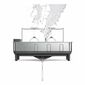 Simplehuman Geschirrabtropfer mit Glashalter, Edelstahlrahmen, grau