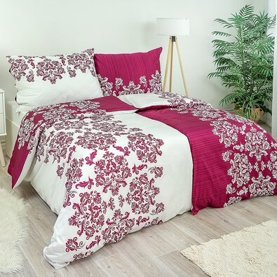 Stanex Satenasto posteljnina Venzel v barvi vino,140 x 220 cm, 70 x 90 cm