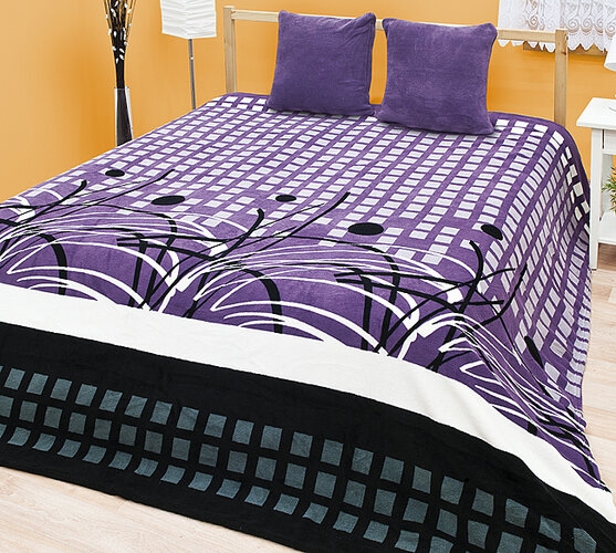 Přehoz na postel Violet, 220 x 240 cm, fialová