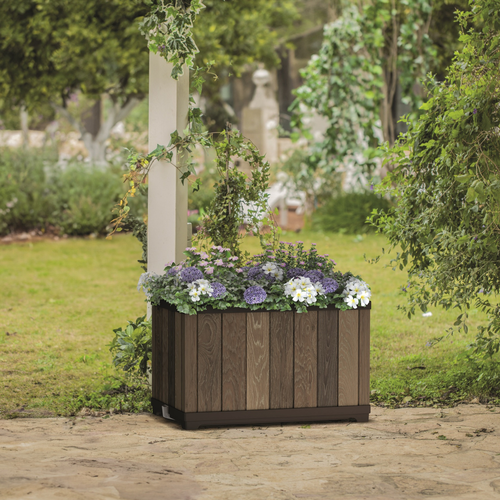 Keter virágcserép Deco Rectangle 45,5 x 76 x 45,5 cm, barna