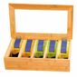 Organizator ceai Kesper 58900 bambus, 5compartimente , 36 x 20 x 9 cm