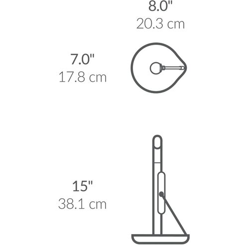 Simplehuman Držák na papírové utěrky, pro role do 17 cm, bílá ocel