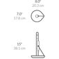 Simplehuman papírtörlő tartó, 17 cm-es tekercsekszámára, fehér acél