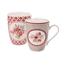 Orion Zestaw podarunkowy porcelanowych kubków Love Rose 350 ml, 2 szt.